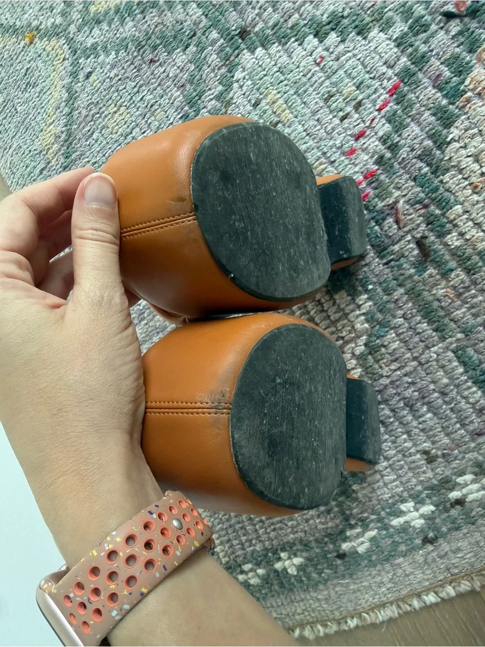 Viral Simon Miller Bubble Vegan Leather Platform Sandals - Caramel Size 9 (39)
